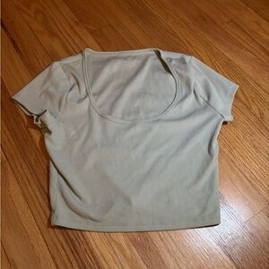 HOLLISTER Women's Light Green Ribbed Top